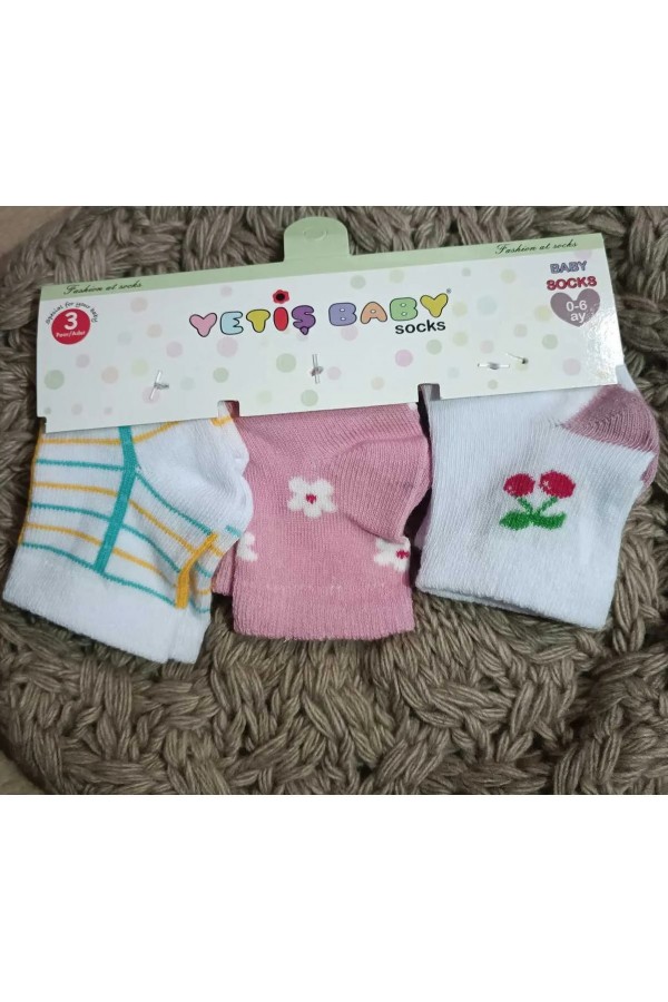 3'lü Set Bebek Çorap